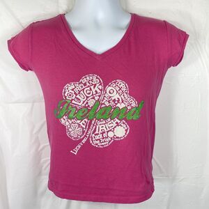 Traditional Craftwear Womens Small Ireland Short Sleeve Glitter Graphic T Shirt